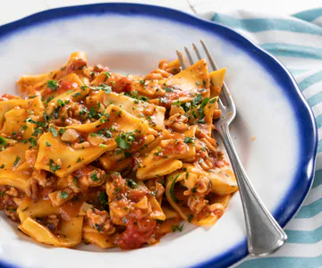 Homemade Maltagliati with Cuttlefish Ragù