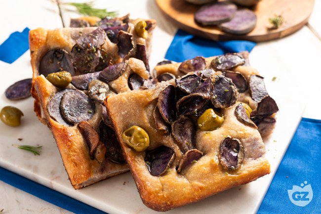 Purple Potato Focaccia - Italian recipes by GialloZafferano