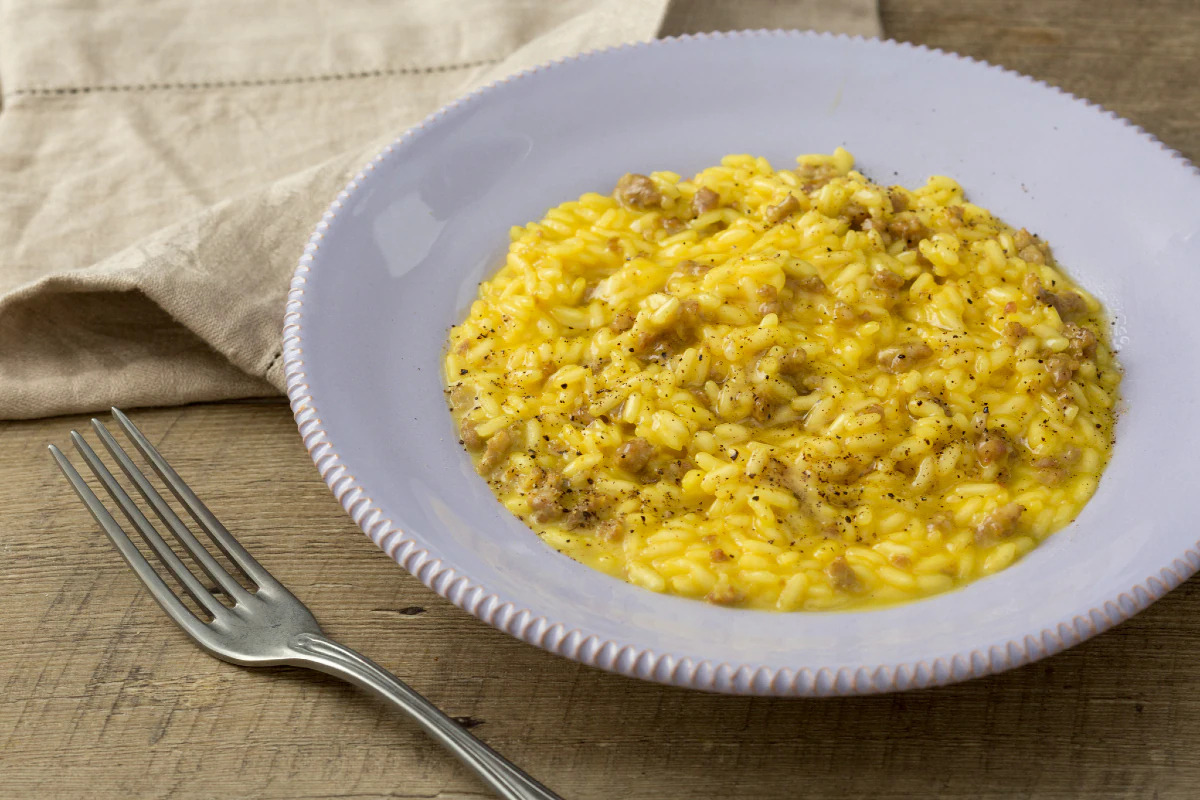 Sausage and Saffron Risotto