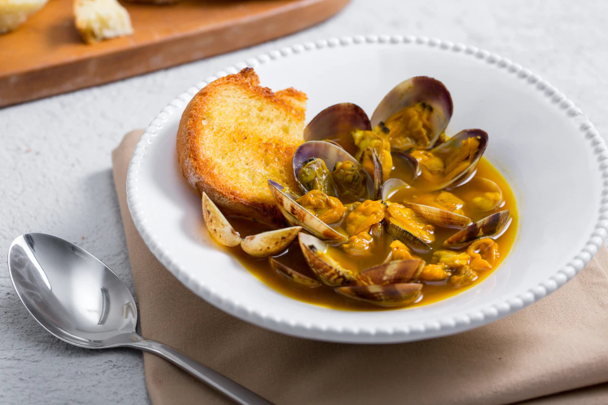 Clam Soup with Saffron