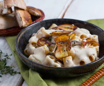 Pasta with Parmesan Cream and Porcini Mushrooms