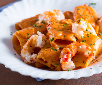 Paccheri with Shrimp and Scampi Cream