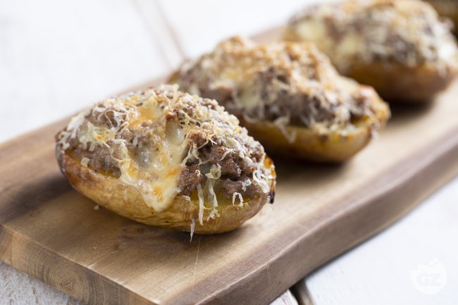 Baked Stuffed Potatoes - Italian recipes by GialloZafferano