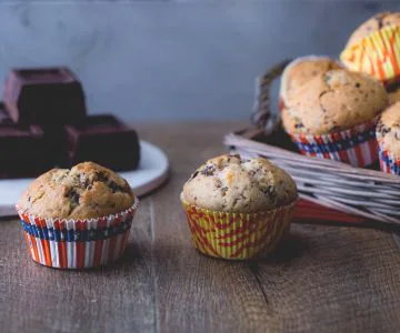 Banana and chocolate chip muffins (good mood muffins)