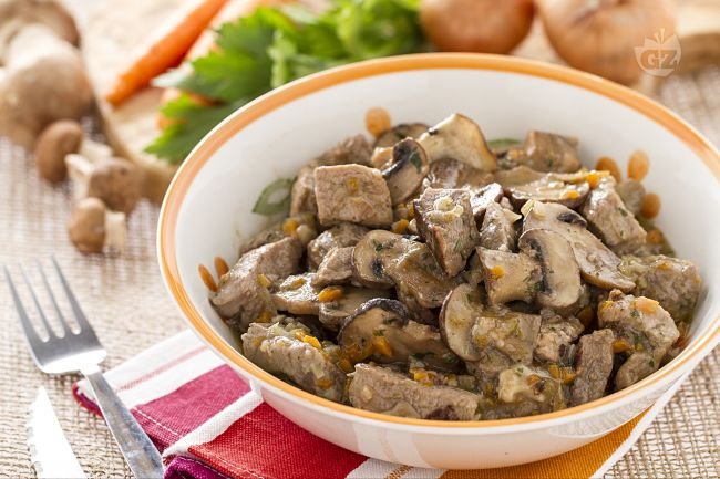 Veal Stew with Mushrooms - Italian recipes by GialloZafferano