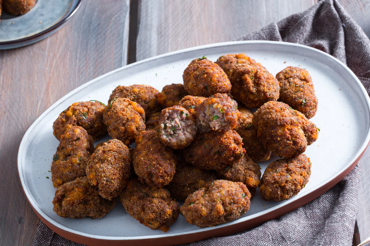 Rustic Fried Meatballs