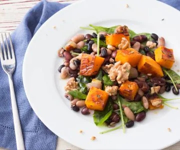 Mixed Bean and Pumpkin Salad