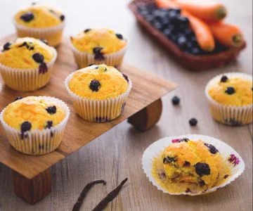 Carrot and Blueberry Muffins