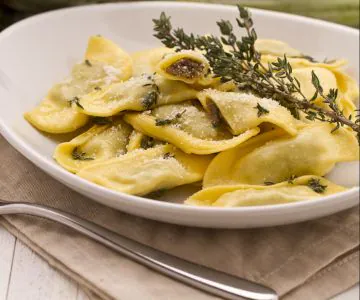 Artichoke Ravioli with Thyme Aroma