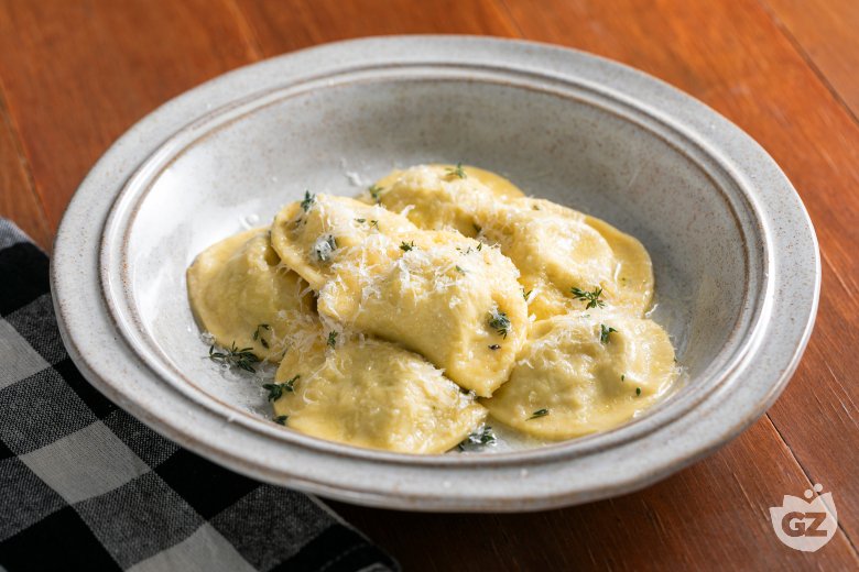 Artichoke Ravioli with Thyme Aroma