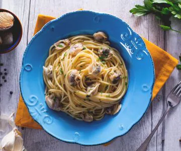 Spaghetti with sea truffles