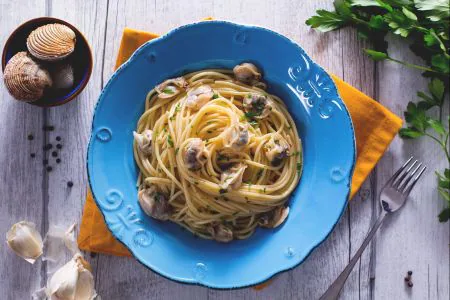 Spaghetti with sea truffles