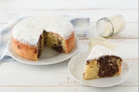 Soft Coconut and Chocolate Cake