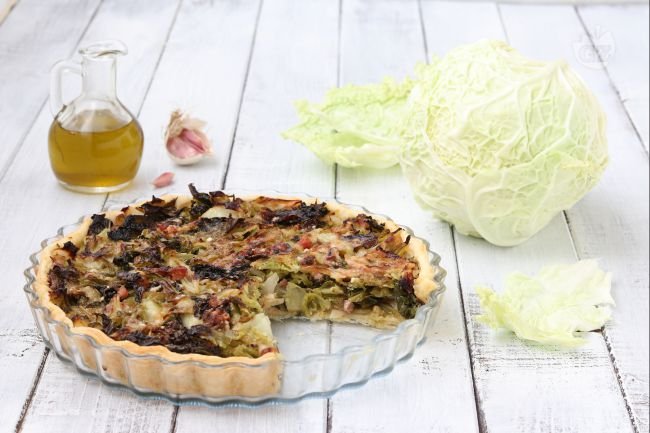 Savory Cabbage Pie - Italian recipes by GialloZafferano