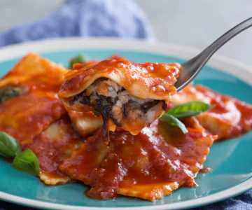 Radicchio Stuffed Ravioli