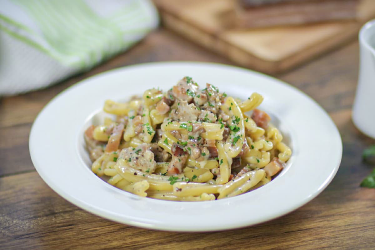 Pasta with Sausage and Beer