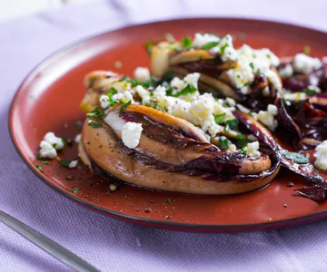 Savory pan-fried radicchio