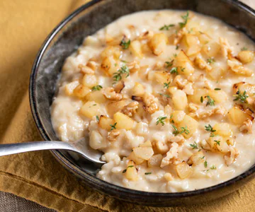 Risotto with Taleggio, Pears, and Walnuts