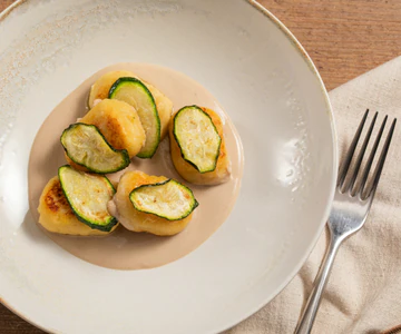 Stuffed Gnocchi with Creamed Salt Cod