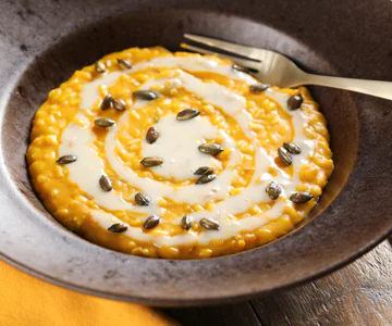 Pumpkin and gorgonzola risotto