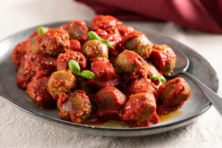 Artichoke Meatballs in Sauce