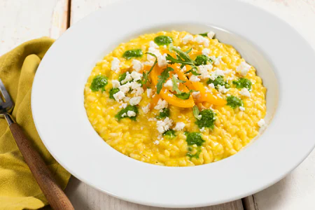 Risotto with Peppers and Arugula
