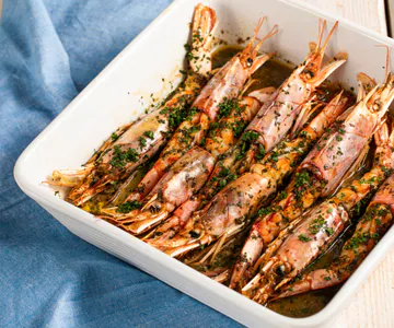 Prawns in the microwave