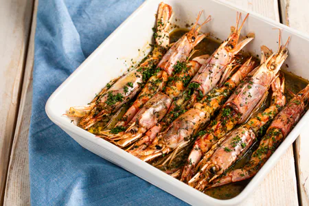 Prawns in the microwave