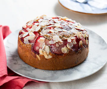 Yogurt Cake with Strawberries and Almonds