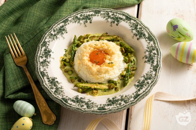 Egg and Asparagus Clouds - Italian recipes by GialloZafferano
