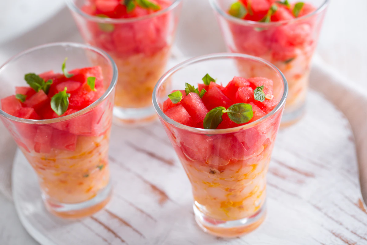 Shrimp and Watermelon Tartare