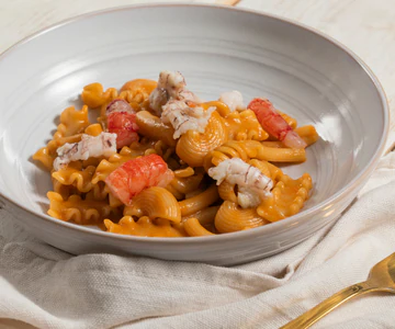 Mixed pasta with mantis shrimp and shrimp tails