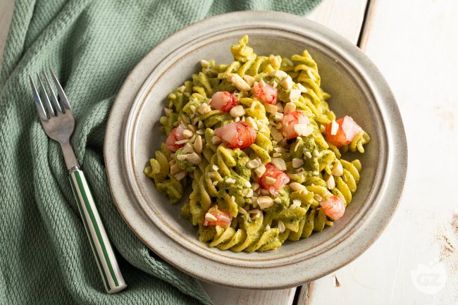 Pasta with Ricotta Cream and Roasted Cherry Tomatoes - Italian recipes by GialloZafferano