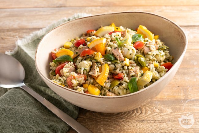 Rice Salad with Pesto and Citrus - Italian recipes by GialloZafferano
