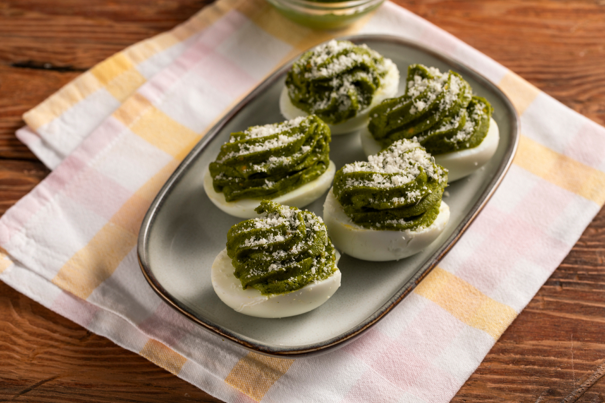 Stuffed Eggs with Pesto