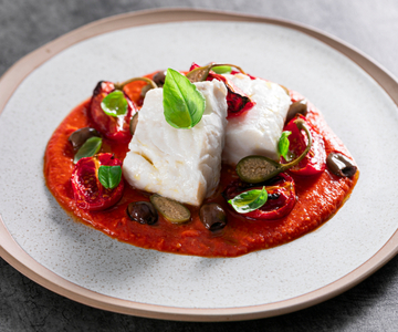 Cod Fillet with Tomato and Basil