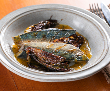 Grilled Mackerel with Citrus Sauce and Sautéed Radicchio