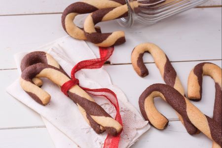 Candy cane twist cookies