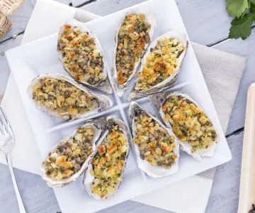 Baked Oysters with Mushrooms
