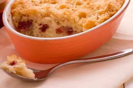 Rice timbale with 4 cheeses