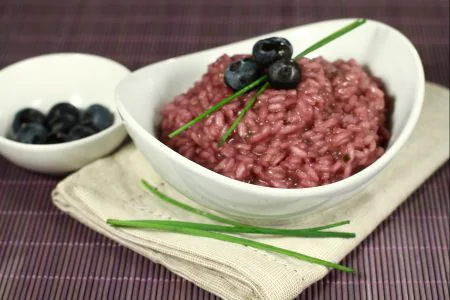 Risotto with Wild Blueberries and Chives