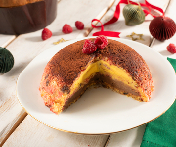 Panettone Zuccotto with Two Creams