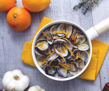 Orange Clam Sauté