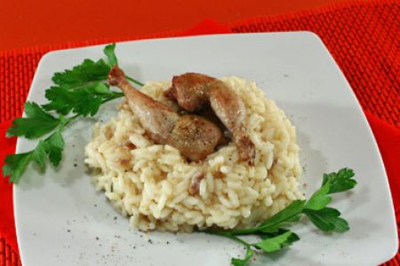 Risotto with quails