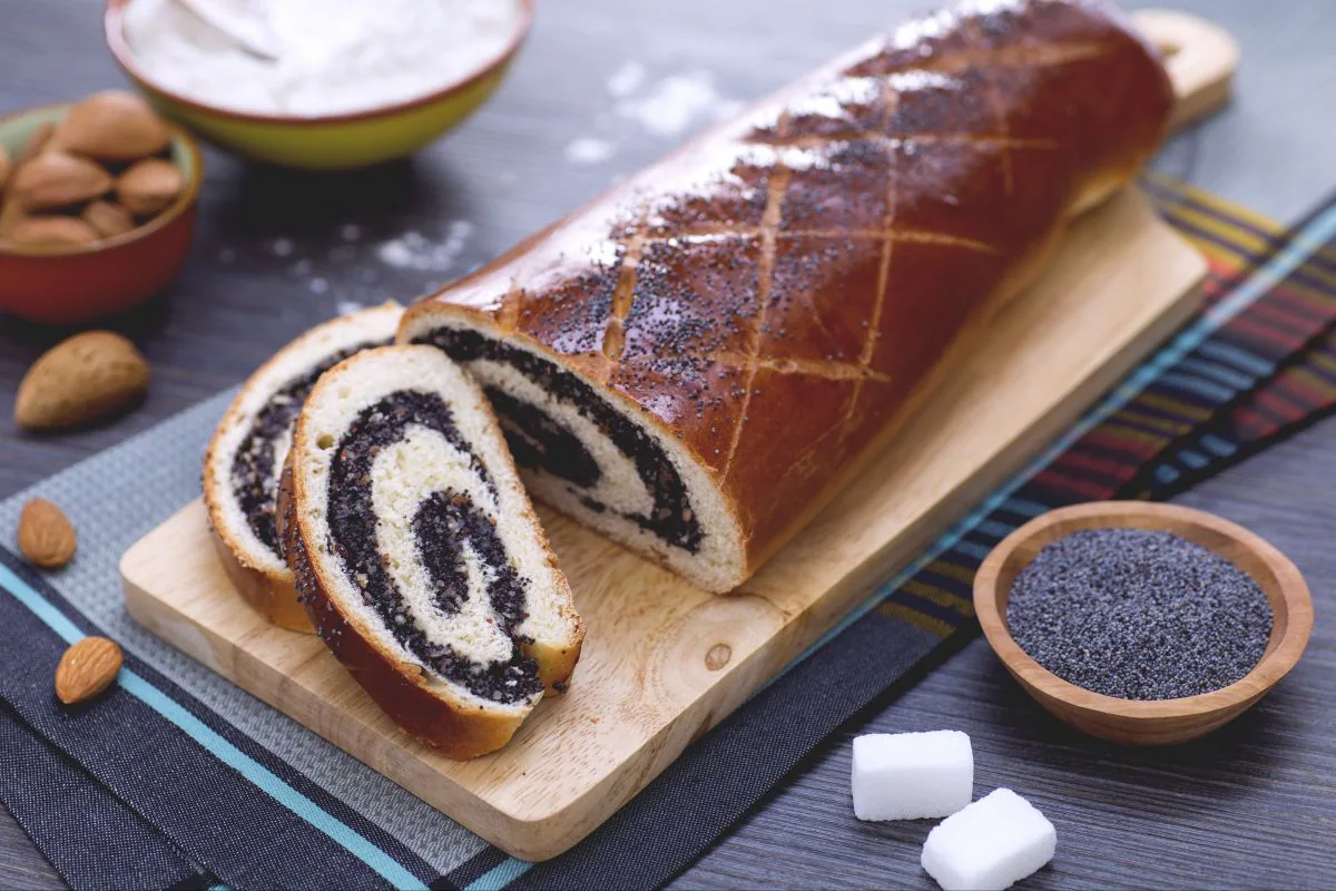 Poppy Seed, Almond, and Marzipan Roll