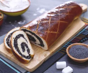 Poppy Seed, Almond, and Marzipan Roll