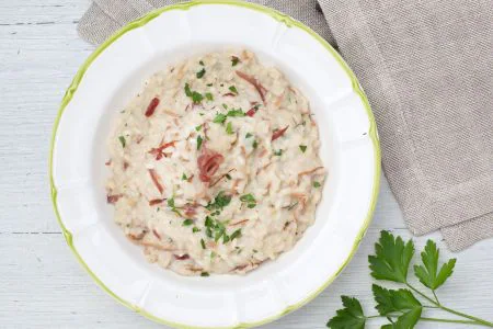 Beer and Speck Risotto
