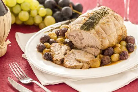 Veal Roast with Grapes