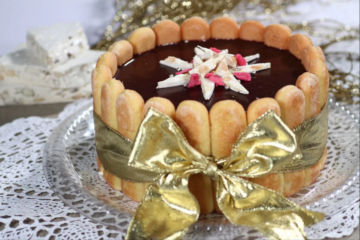 Charlotte (semifreddo) with nougat