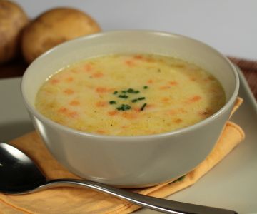 Potato cream with vegetables
